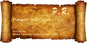 Pungor Rózsa névjegykártya