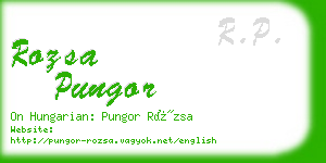 rozsa pungor business card